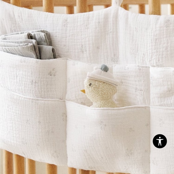 Zara home set chiffon carrycot wrap and chiffon organizer Moons & Stars - Picture 3 of 9